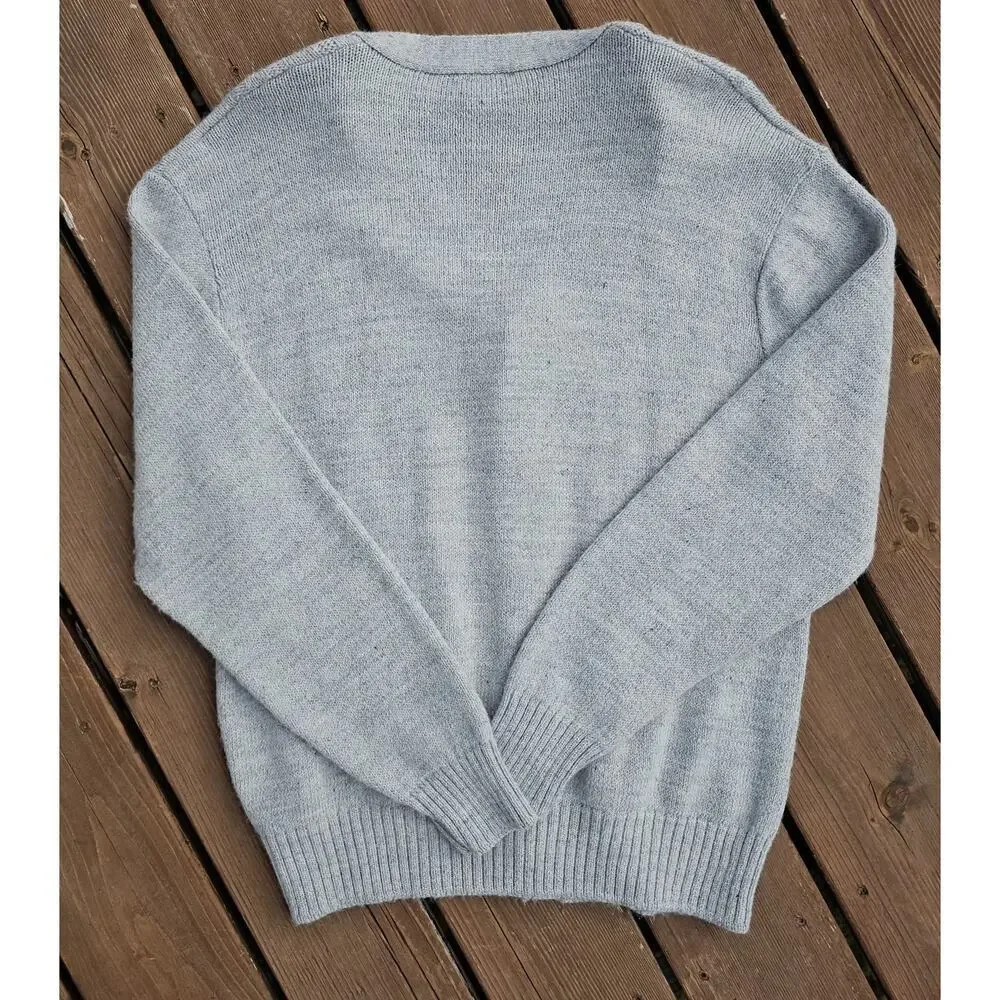 Iron Mountain Clothing Vintage Cardigan Knit Sweater Gray Button Womens XL - Picture 6 of 6